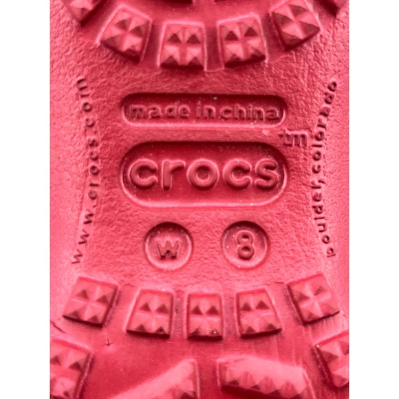 Crocs Ballet Flats Women's Size 8 Pink & Red Comfortable Casual Shoes - Picture 10 of 10